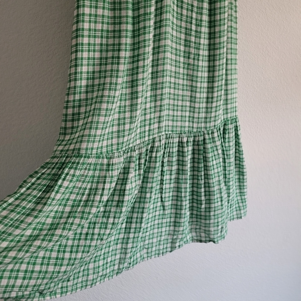 Rails Ari green plaid linen drop waist dress - Picture 8 of 9